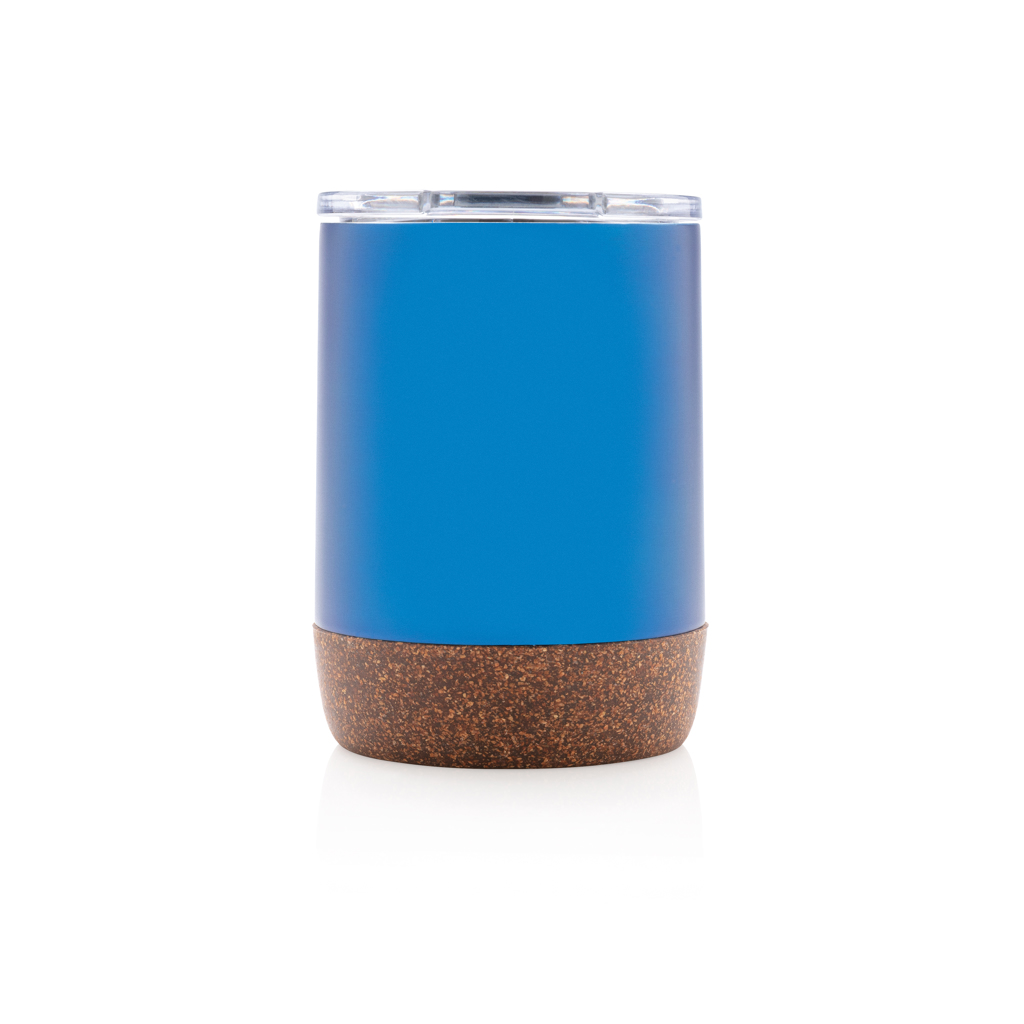 XD Collection Vakuum-Kaffeetasse RCS rSteel & Kork 180 ml mit Logo
