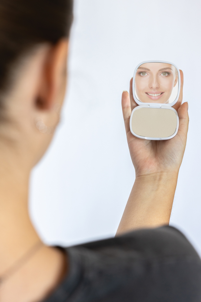 Reflecta Make-Up Spiegel aus RCS-recyceltem ABS Reflecta Make-Up Spiegel aus RCS-recyceltem ABS