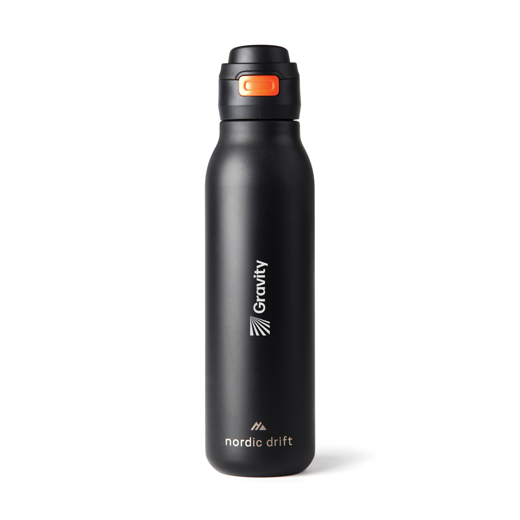 Nordic Drift Trail Wasserflasche 750ml aus 68 % recyceltem Edelstahl, RCS-zertifiziert, bedruckbar