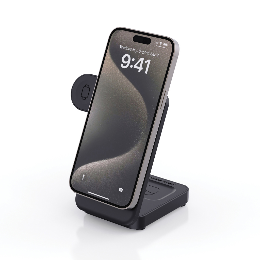Urban Vitamin Arcadia 15W 3in1 Magnet-Charger aus RCS-rABS – bedruckbar