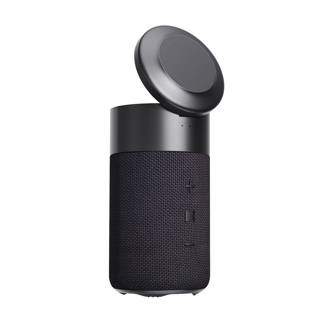 Urban Vitamin Anaheim 10W Bluetooth-Lautsprecher mit 15W-Wireless-Charger, recyceltes ABS/RPET Urban Vitamin Anaheim 10W Bluetooth-Lautsprecher mit 15W-Wireless-Charger, recyceltes ABS/RPET