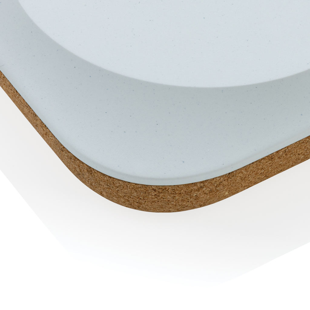 Oregon Wireless-Charger 10W aus FSC-Kork und recyceltem ABS, bedruckbar