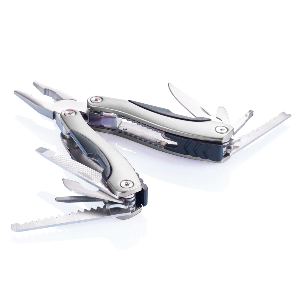 XD Collection Fix Multitool 14-in-1 aus Aluminium und Edelstahl mit Logo