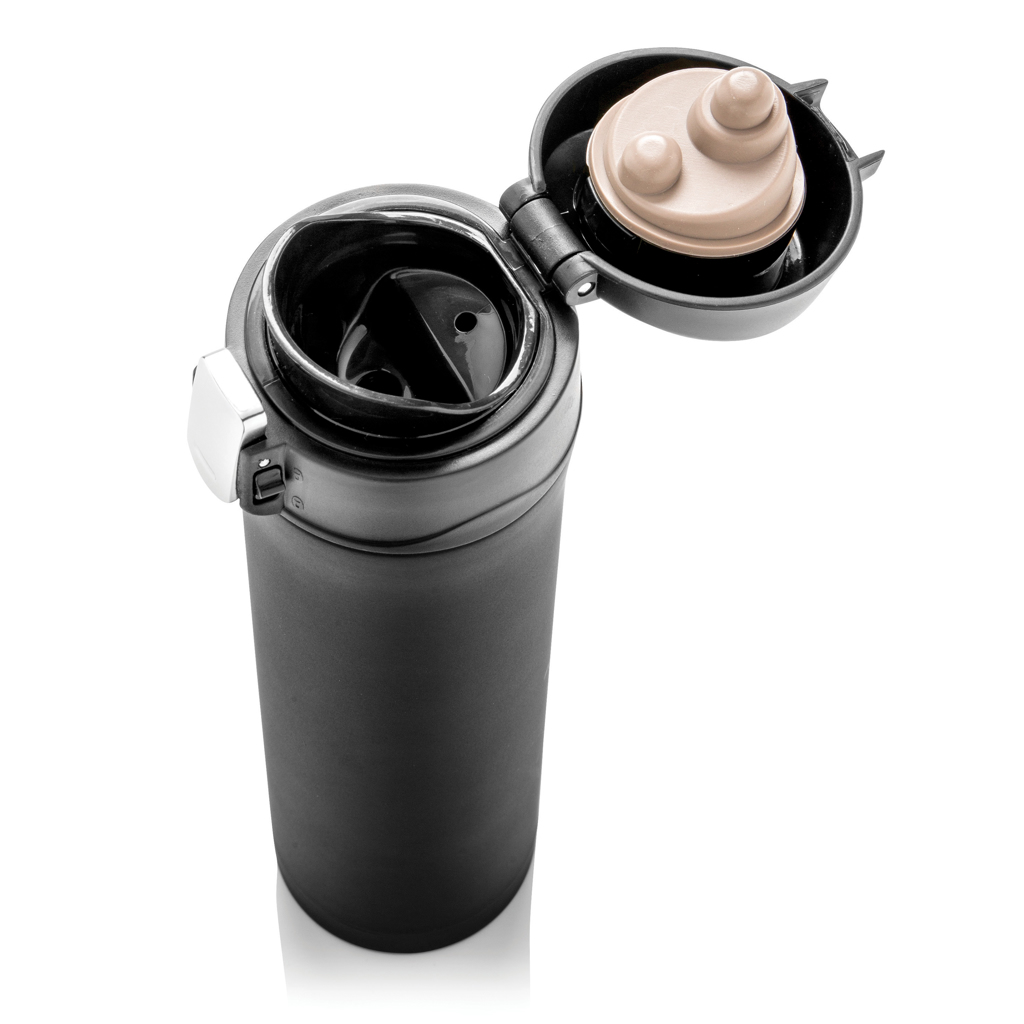 XD Collection Easy Lock Vakuumflasche 450 ml aus RCS recyceltem Edelstahl, bedruckbar