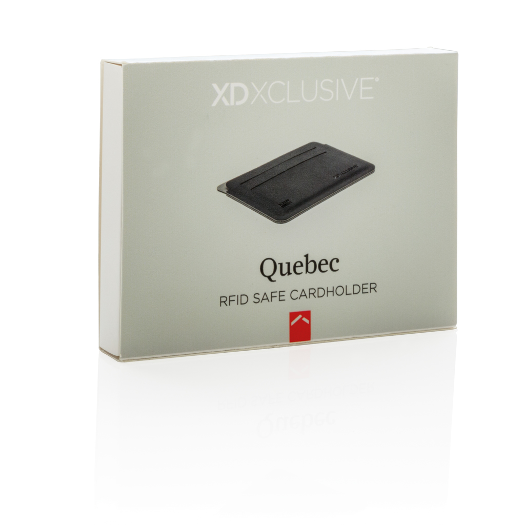 XD Xclusive Quebec RFID Kartenhalter aus PU, schwarz – mit Logo veredelbar XD Xclusive Quebec RFID Kartenhalter aus PU, schwarz – mit Logo veredelbar