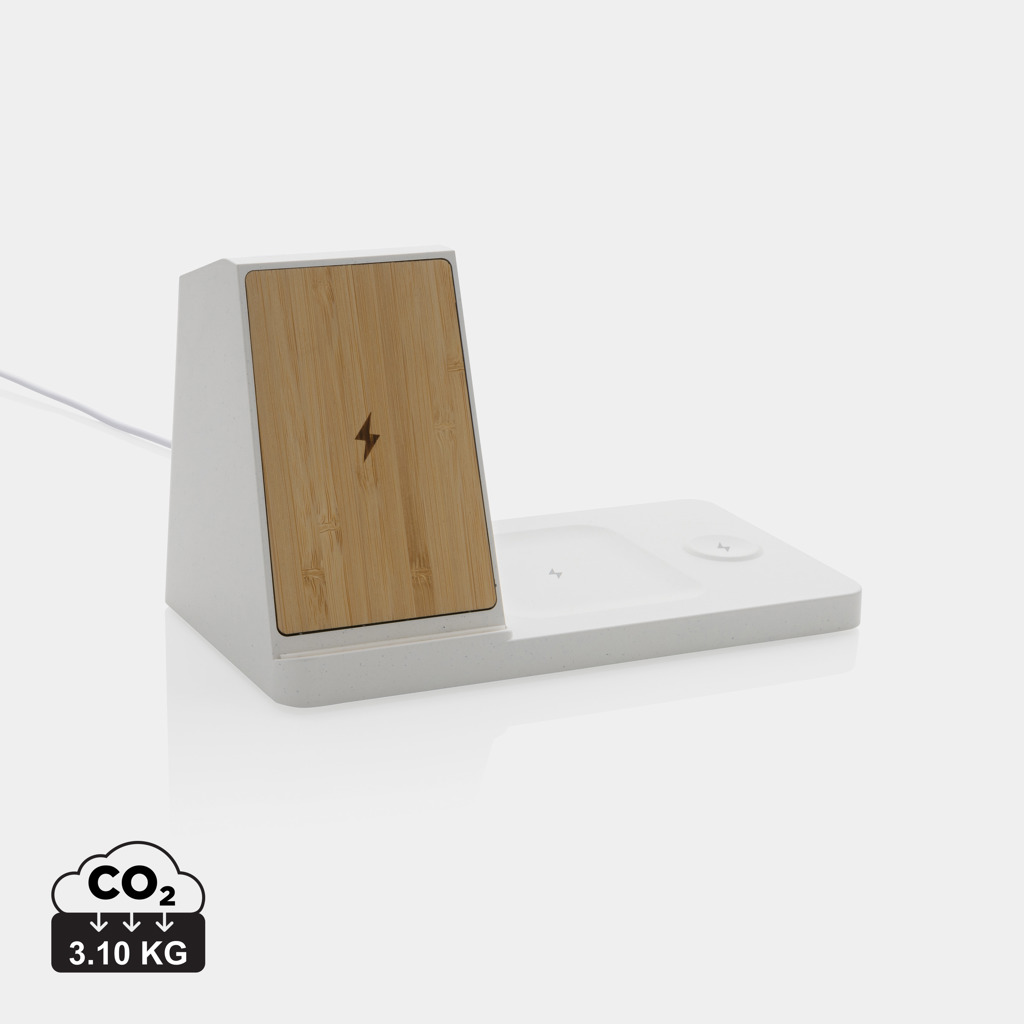 BambooCharge Pro 15W Triple Power Hub – Ideales Werbegeschenk für Events BambooCharge Pro 15W Triple Power Hub – Ideales Werbegeschenk für Events