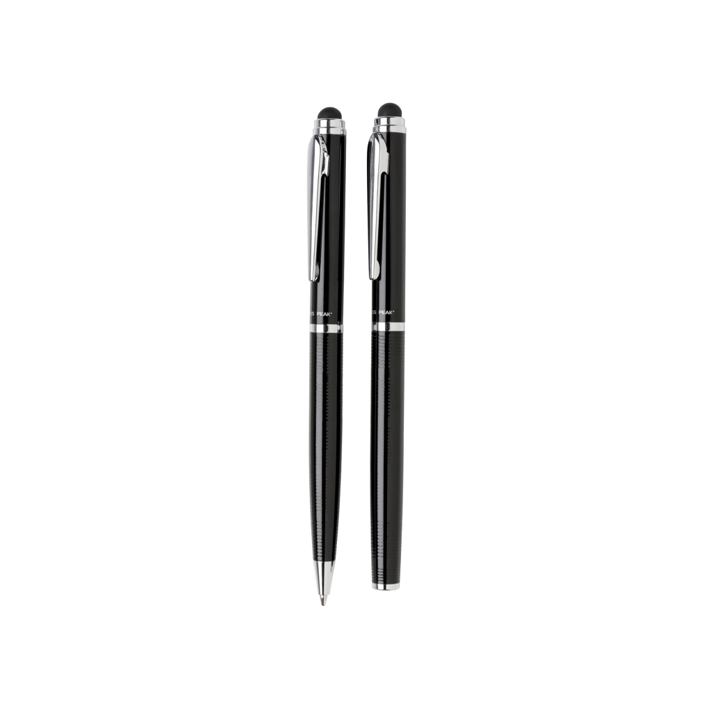 Swiss Peak Deluxe Schreibset Stylus Kugelschreiber und Rollerball Metall