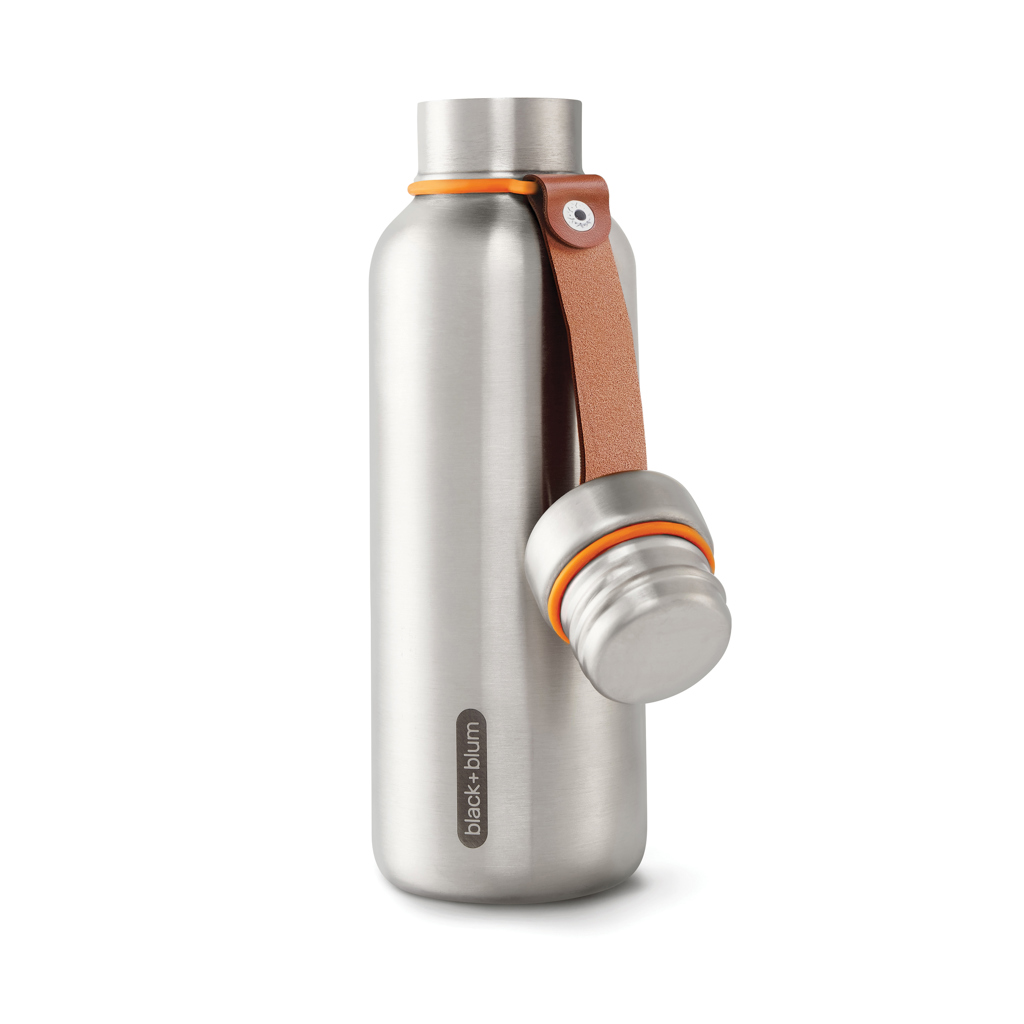 Edelstahl Isolierflasche 500ml, ohne Plastikkontakt – orange
