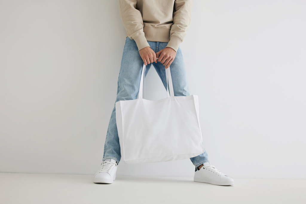 Impact AWARE Recycelter Baumwoll-Shopper 145 g/m² – bedruckbar mit Logo