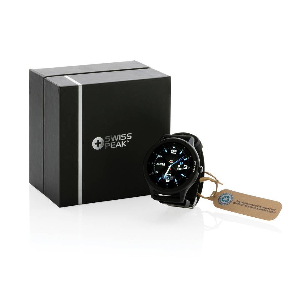 Swiss Peak Activity-Tracker aus recyceltem TPU – Perfektes Werbegeschenk mit Logo Swiss Peak Activity-Tracker aus recyceltem TPU – Perfektes Werbegeschenk mit Logo