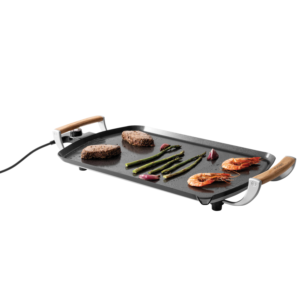 BOSKA Tischgrill Electric Griddle Pro 56 × 35 cm mit Logo-Gravur am Griff BOSKA Tischgrill Electric Griddle Pro 56 × 35 cm mit Logo-Gravur am Griff