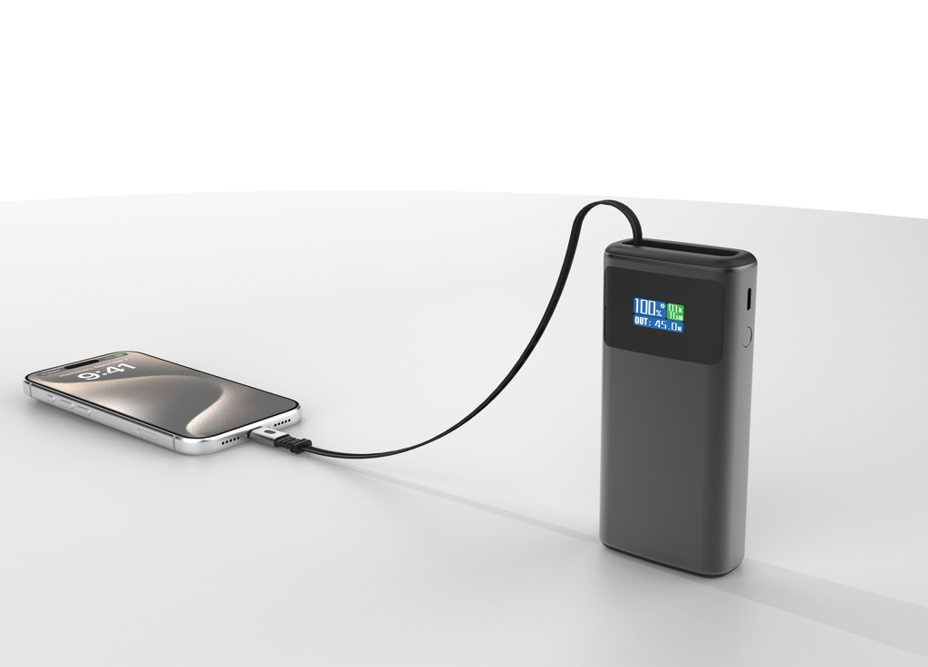 XD Xclusive Quantum RCS Powerbank 10.000mAh 45W mit TFT-Display, bedruckbar