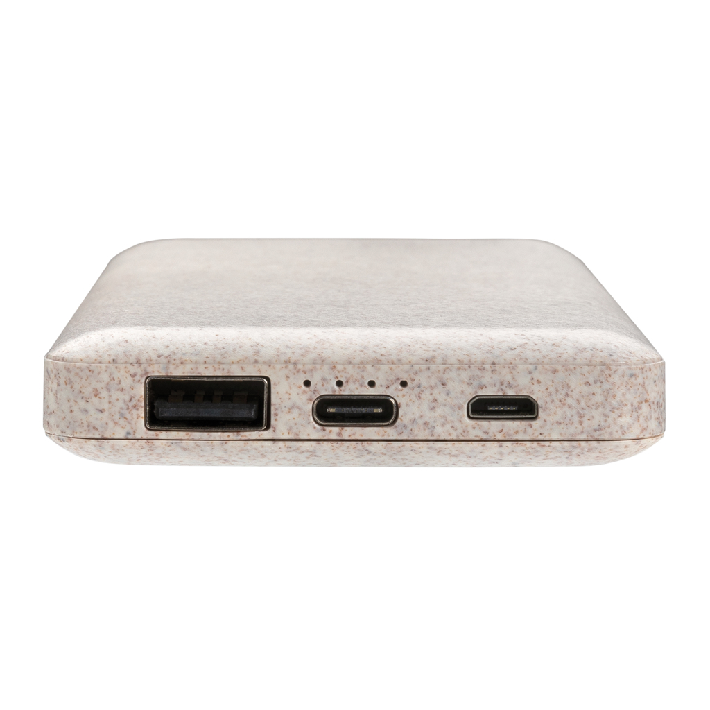 Powerbank P322.29 10.000 mAh Weizenstroh mit Logo-Druck Powerbank P322.29 10.000 mAh Weizenstroh mit Logo-Druck