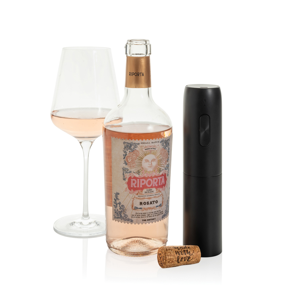 Vino Akku-Weinöffner aus ABS mit Tampondruck-Werbeanbringung