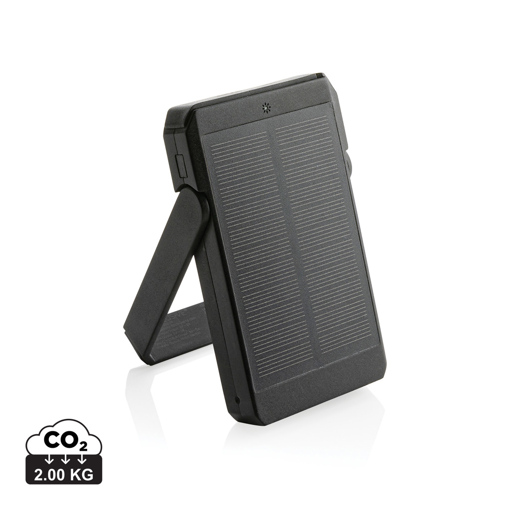 Skywave Solar-Powerbank 5000 mAh mit 10W Wireless Charging, recyceltes ABS, bedruckbar Skywave Solar-Powerbank 5000 mAh mit 10W Wireless Charging, recyceltes ABS, bedruckbar