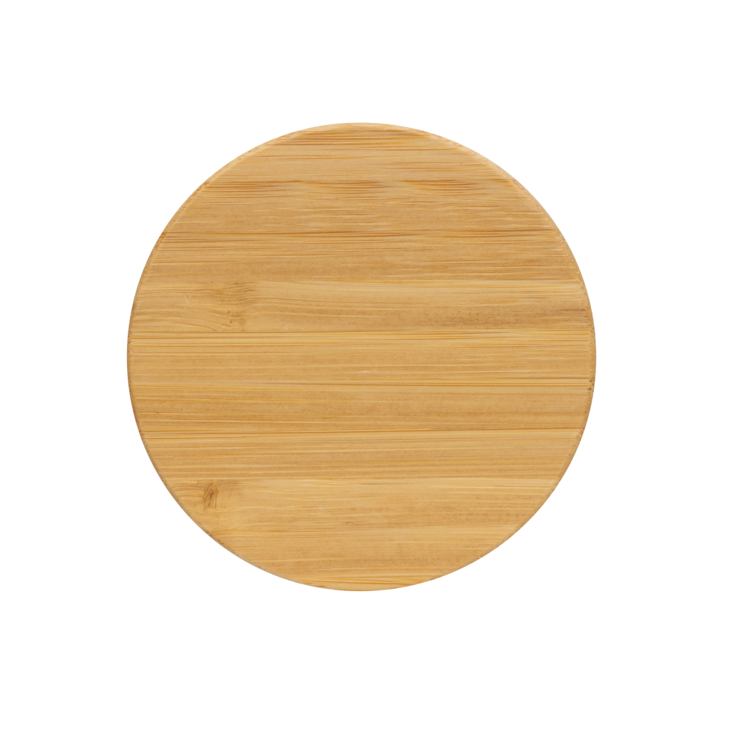 Becher PURE, weiß – Elegantes Event-Geschenk mit Bambusdeckel Becher PURE, weiß – Elegantes Event-Geschenk mit Bambusdeckel