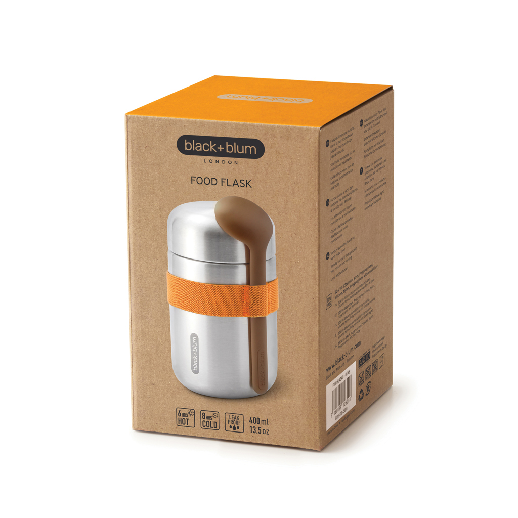 Black+Blum Food Flask 400 ml — vakuumisolierte Edelstahl-Thermobox mit Schöpflöffel