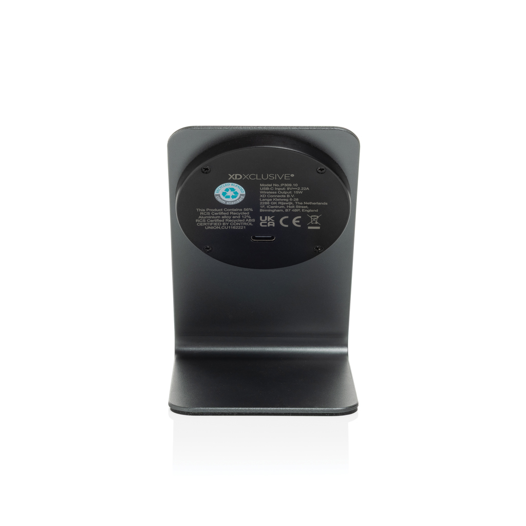 Terra Aluminium 15W Wireless-Charger magnetisch, recyceltes Aluminium, mit Logo bedruckbar Terra Aluminium 15W Wireless-Charger magnetisch, recyceltes Aluminium, mit Logo bedruckbar