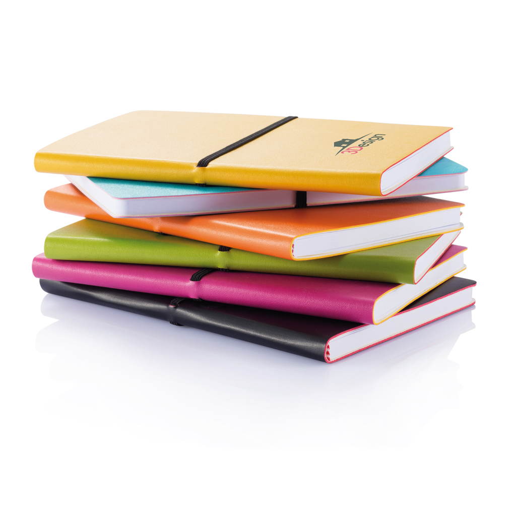 XD Collection Deluxe Softcover Notizbuch A5 schwarz – 192 linierte Seiten, FSC-Mix, bedruckbar