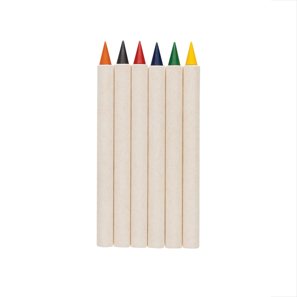 Micki Buntstift-Set 6tlg, 90% recycelt – Weiß Micki Buntstift-Set 6tlg, 90% recycelt – Weiß