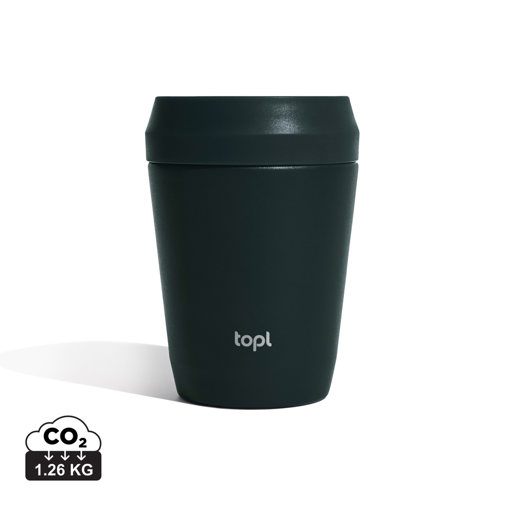Topl Thermobecher 236 ml aus recyceltem Edelstahl mit 360°-Deckel Topl Thermobecher 236 ml aus recyceltem Edelstahl mit 360°-Deckel
