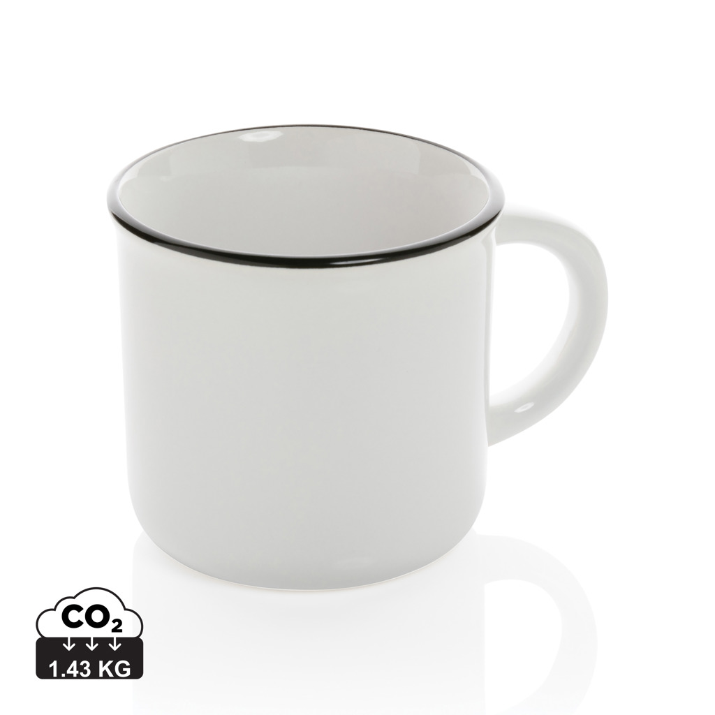 Langlebige Keramiktasse 280 ml, spülmaschinenfest – weiß