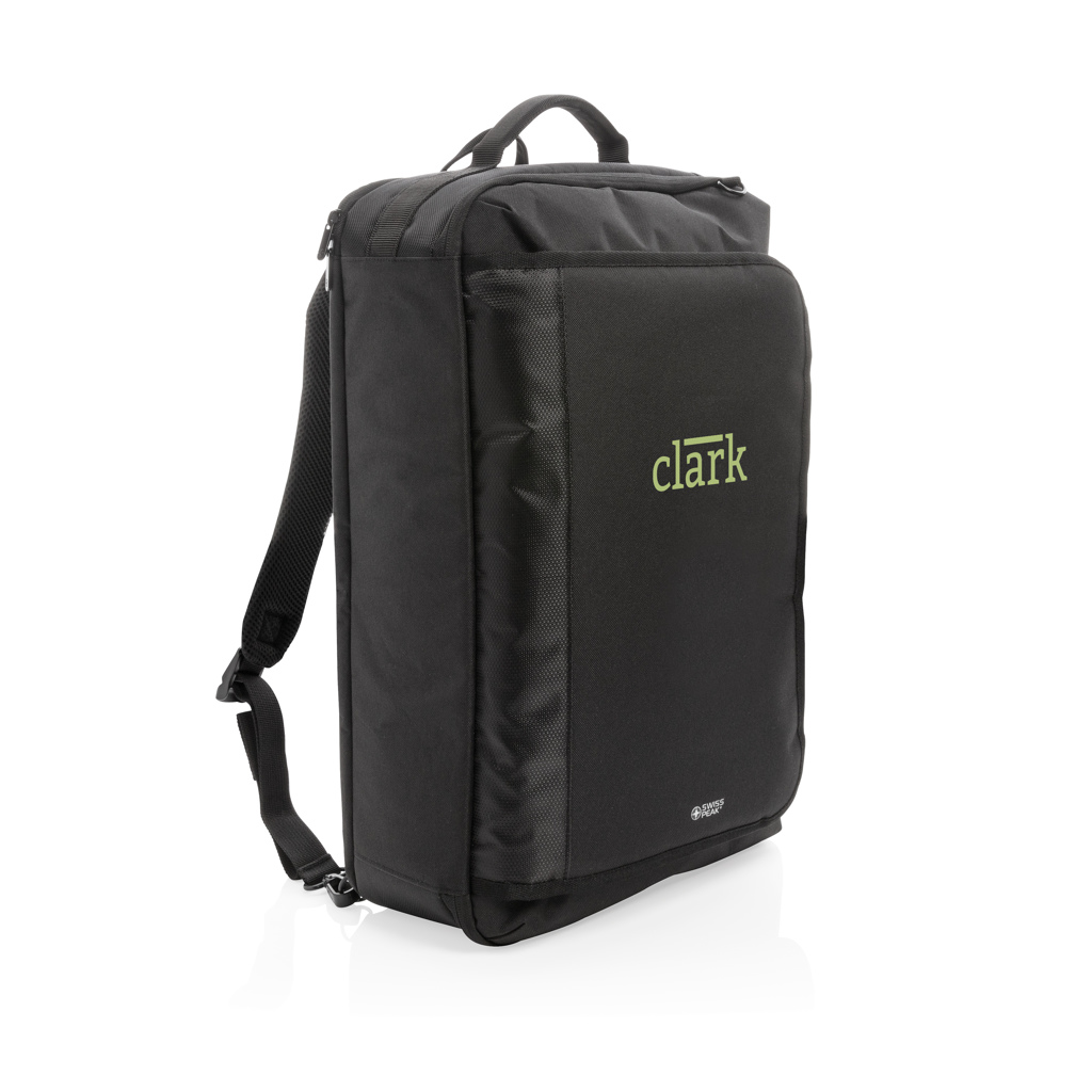 Swiss Peak 4-in-1 Rucksack wandelbar mit 15,6'' Laptopfach, RFID-Schutz, PVC-frei