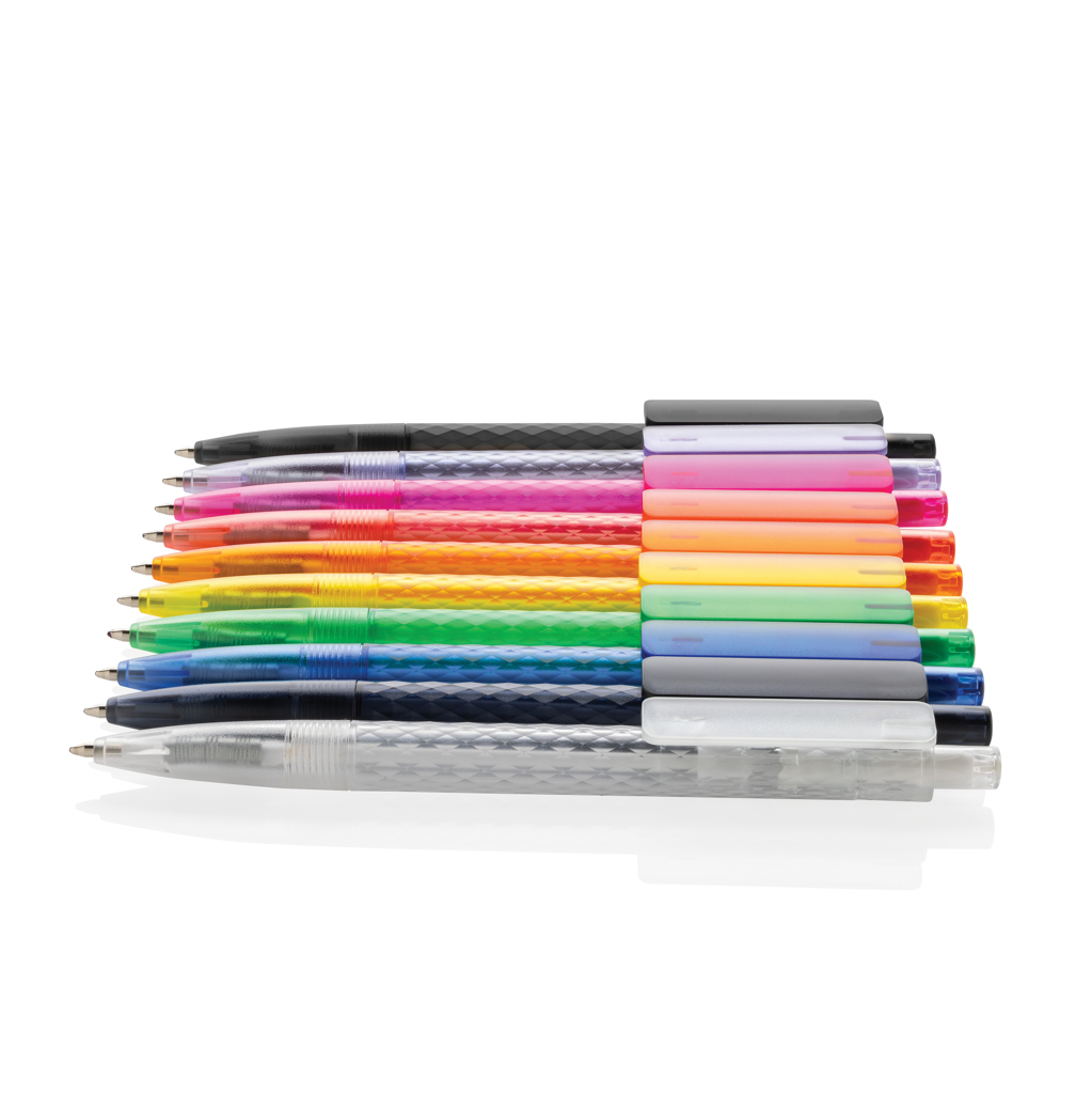 X3 Frosted-Pen aus 84% GRS-recyceltem PC, mit Logo bedruckbar