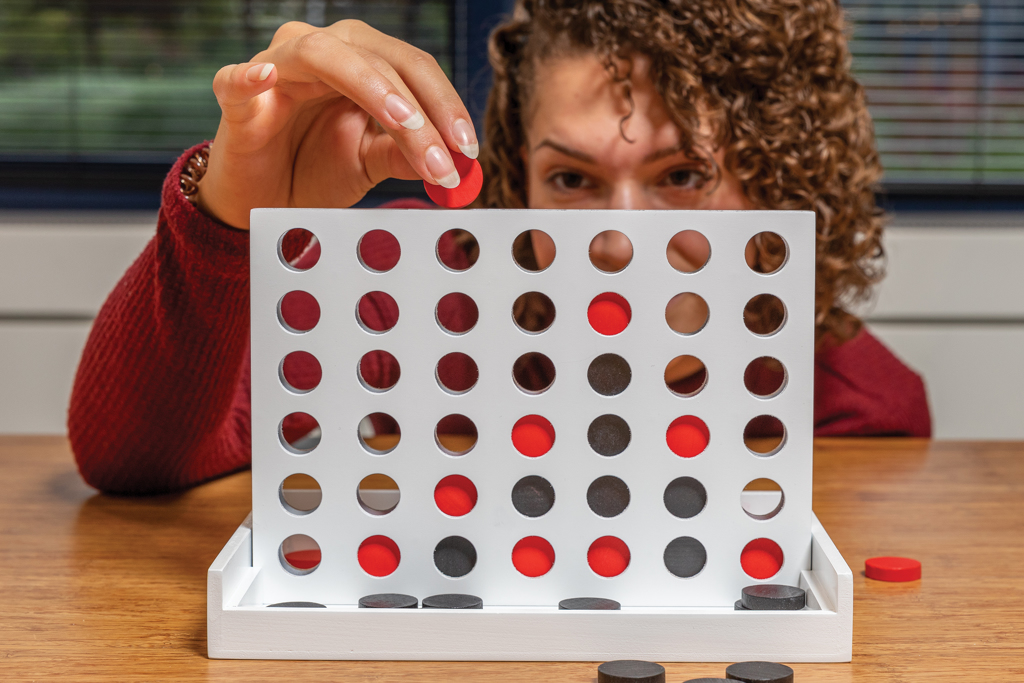 Connect Four Holzspiel aus FSC-Holz mit Logo-Veredelung Connect Four Holzspiel aus FSC-Holz mit Logo-Veredelung
