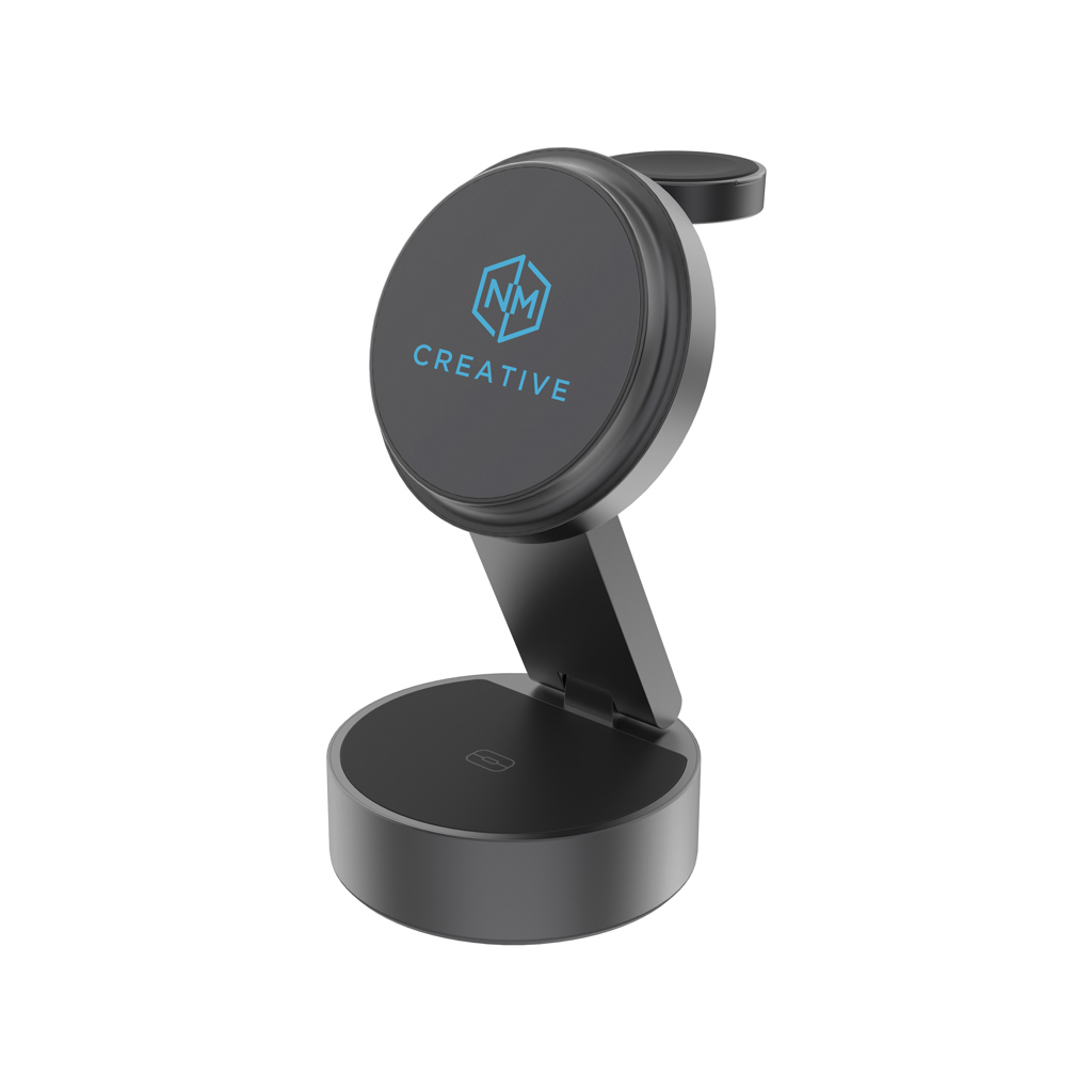 XD Xclusive Quantum kabelloses 3-in-1-Ladegerät 25 W mit Logo