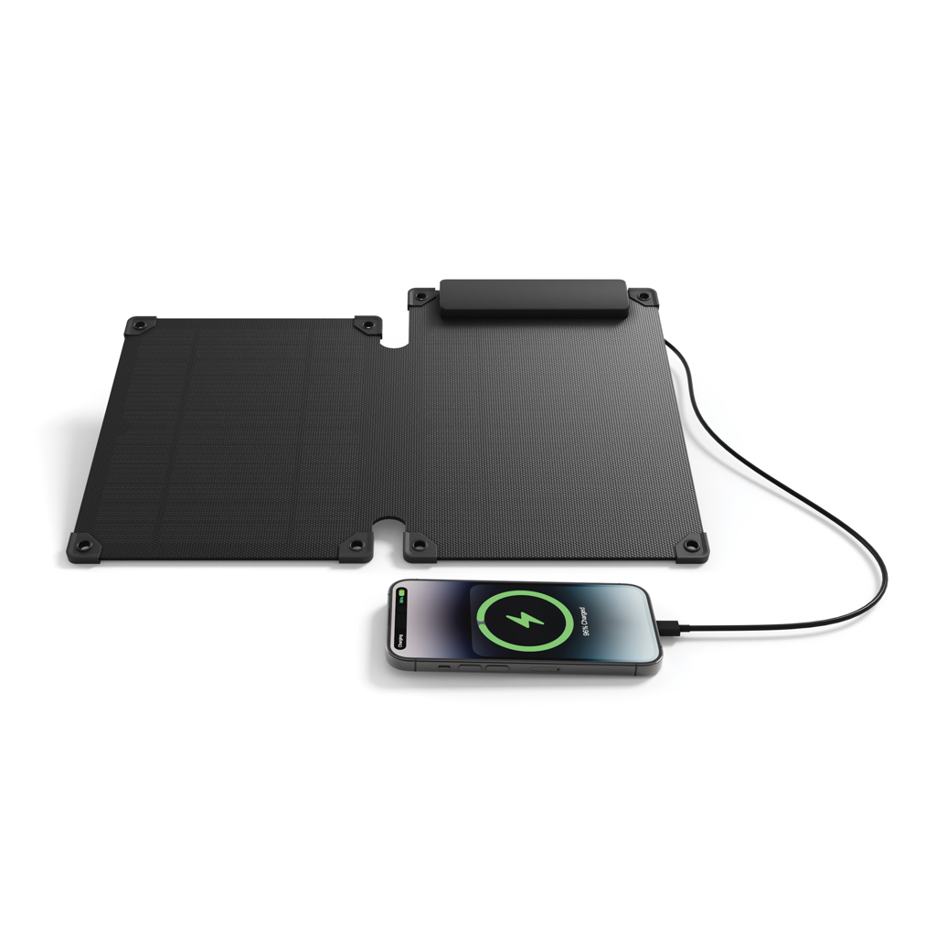 Solarpulse 10W faltbares Solarpanel aus RCS-Plastik – Innovativer Werbeartikel für Events Solarpulse 10W faltbares Solarpanel aus RCS-Plastik – Innovativer Werbeartikel für Events