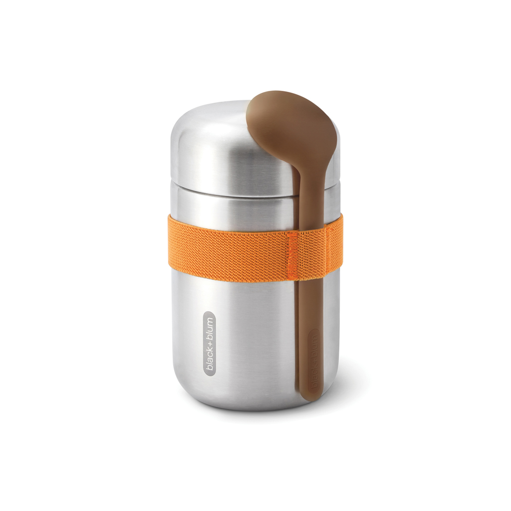 Black+Blum Food Flask 400 ml — vakuumisolierte Edelstahl-Thermobox mit Schöpflöffel Black+Blum Food Flask 400 ml — vakuumisolierte Edelstahl-Thermobox mit Schöpflöffel