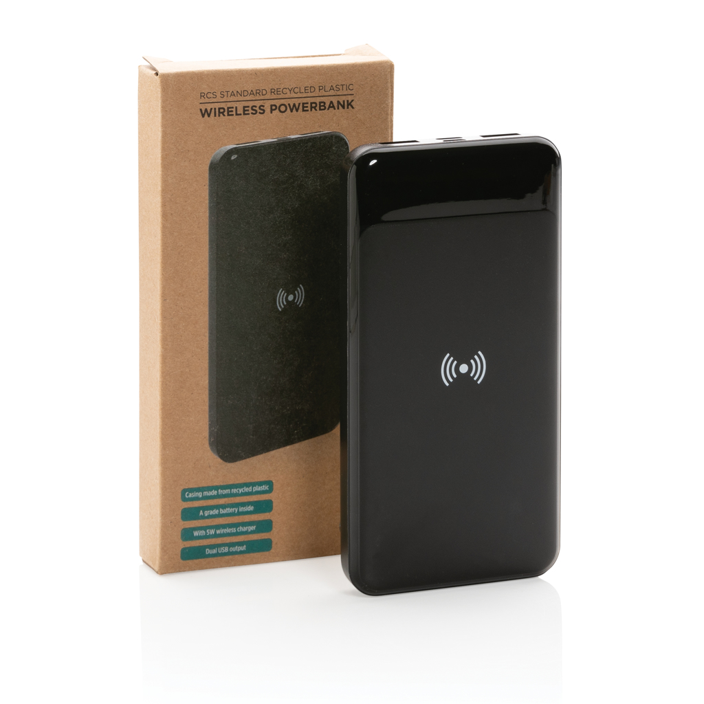 XD Collection Wireless Powerbank 8.000 mAh aus RCS-recyceltem ABS – bedruckbar XD Collection Wireless Powerbank 8.000 mAh aus RCS-recyceltem ABS – bedruckbar
