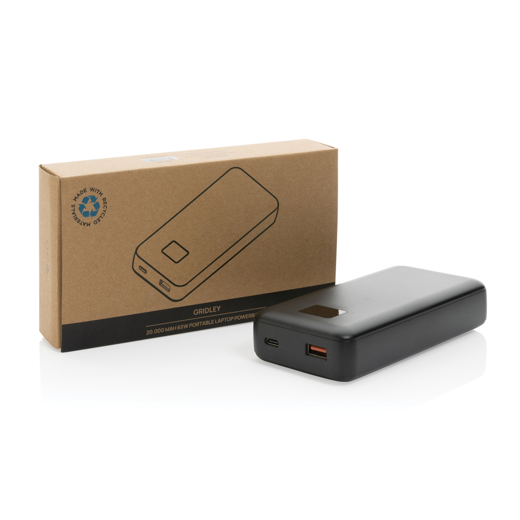 Gridley 65W Powerbank aus RCS rPlastik – Ideales Event-Werbegeschenk Gridley 65W Powerbank aus RCS rPlastik – Ideales Event-Werbegeschenk