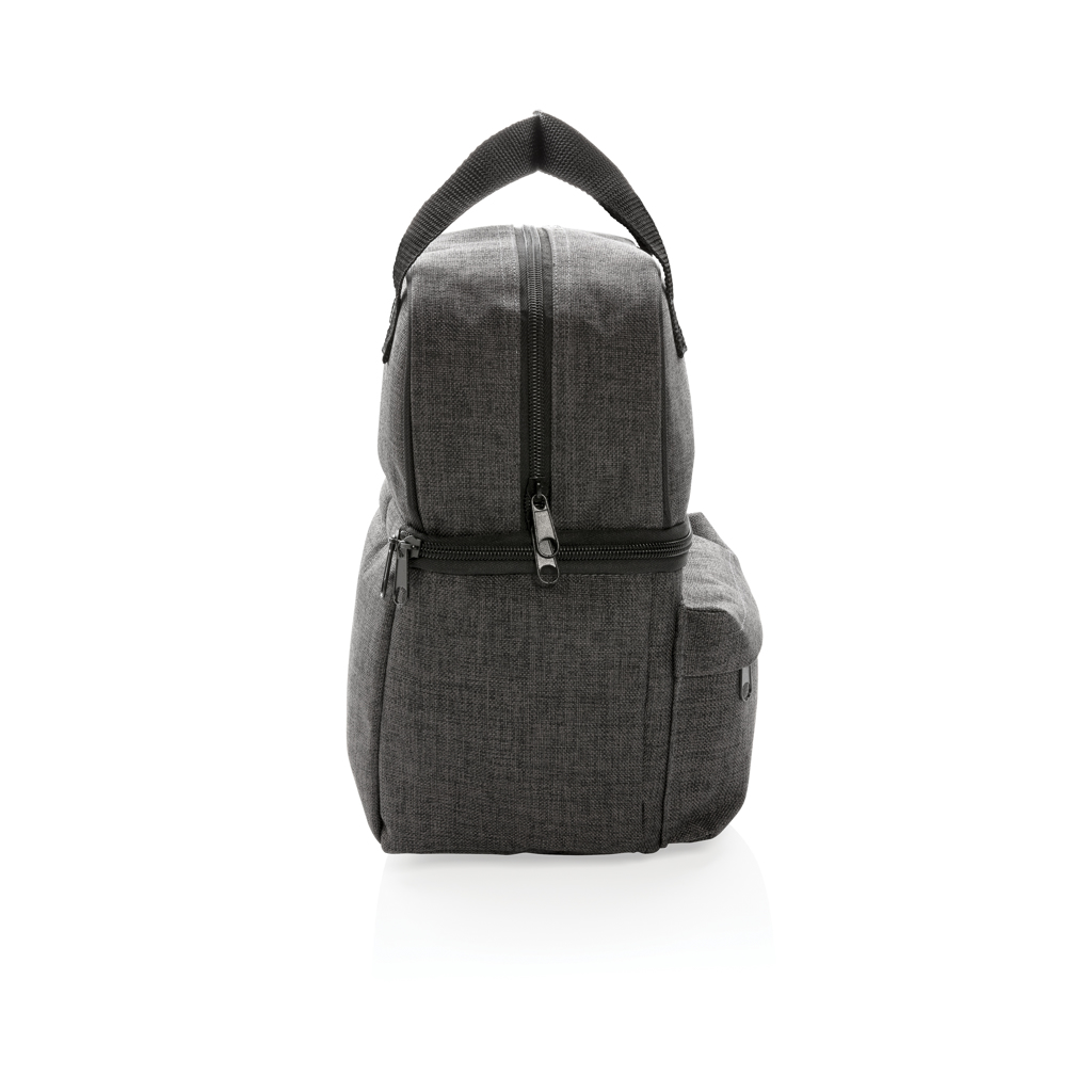 Kühltasche Pro 2-Fach, 6 Dosen, 600D Polyester – grau