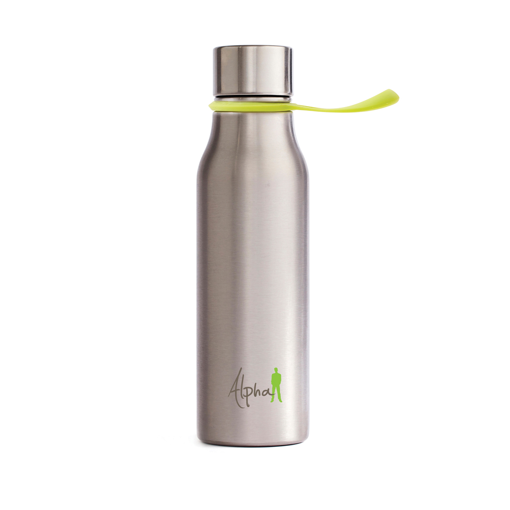 Edelstahl Trinkflasche 550 ml – robust & leicht, limone