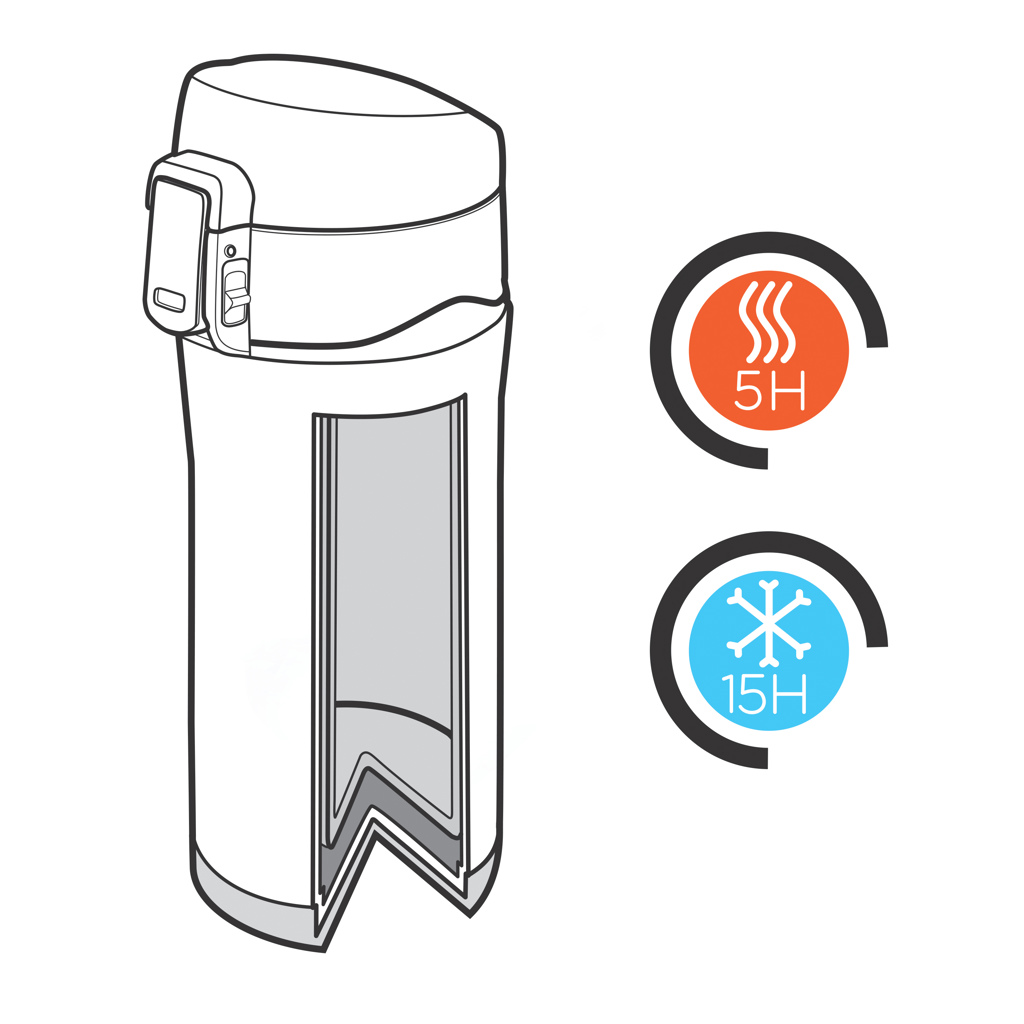 XD Collection Easy-Lock Vakuum-Becher 300 ml aus 71 % RCS-recyceltem Edelstahl
