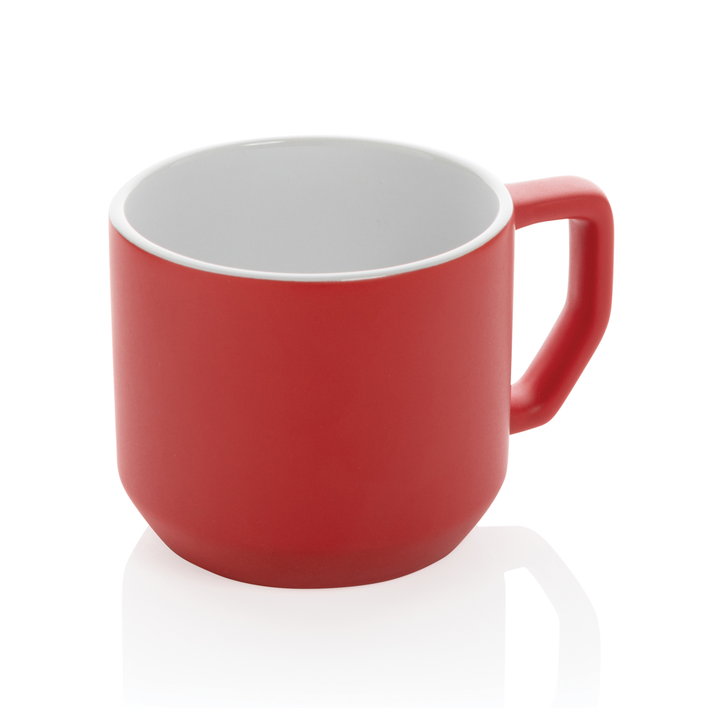 Keramiktasse 350 ml, EN12875-1 spülmaschinenfest – rot