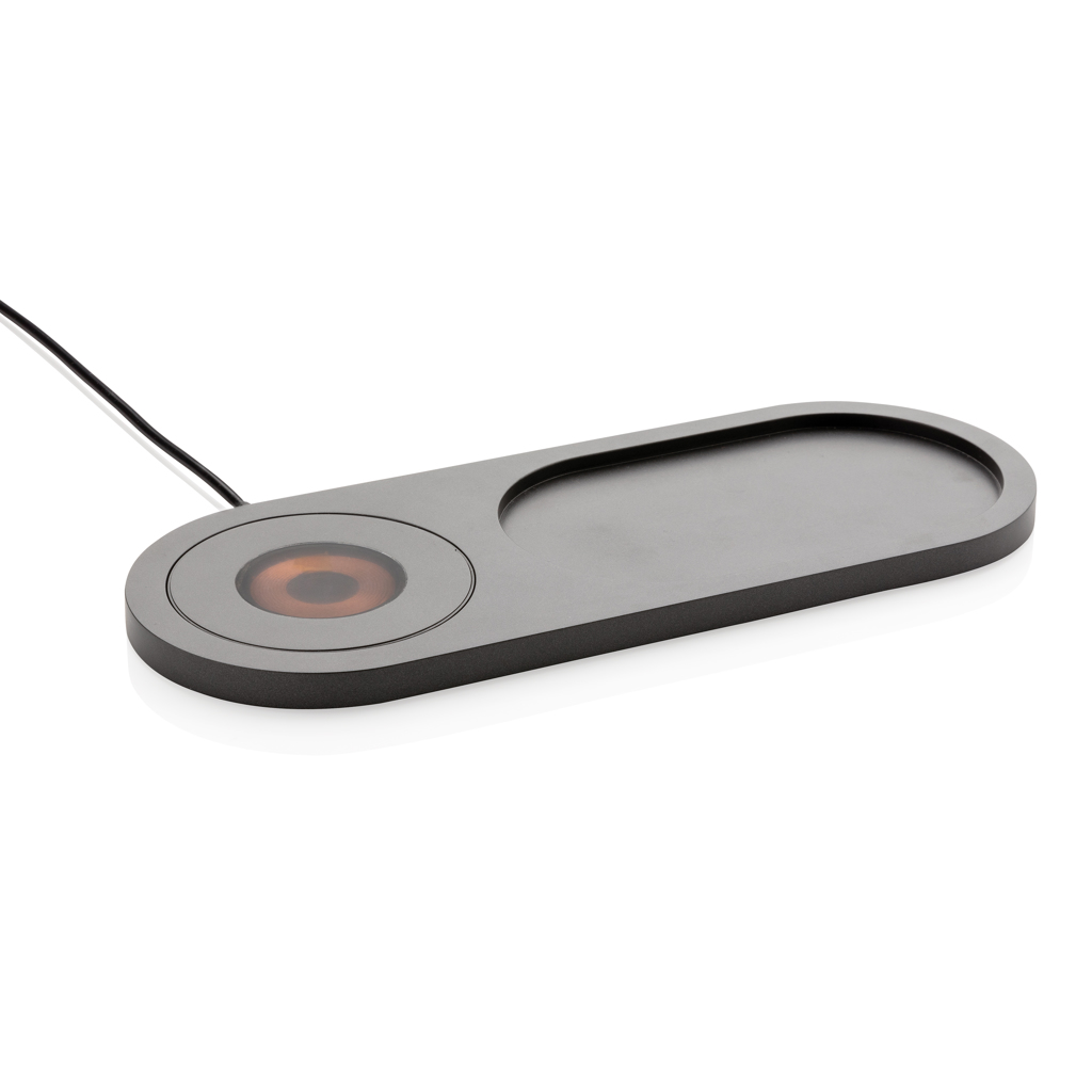 XD Xclusive Encore 10W Wireless Charger mit Schreibtisch-Ablage – Tampondruck-veredelbar XD Xclusive Encore 10W Wireless Charger mit Schreibtisch-Ablage – Tampondruck-veredelbar