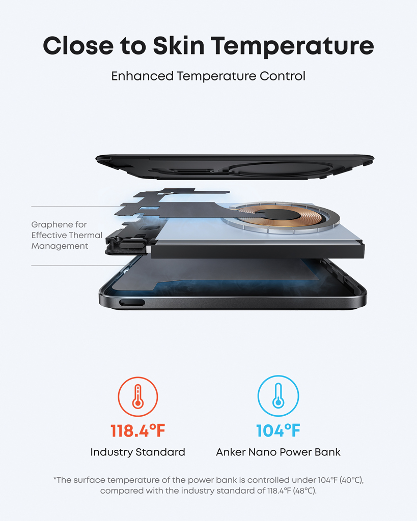 Anker Nano Wireless Powerbank 5.000 mAh, magnetisch Qi2 15 W, bedruckbar mit Logo Anker Nano Wireless Powerbank 5.000 mAh, magnetisch Qi2 15 W, bedruckbar mit Logo