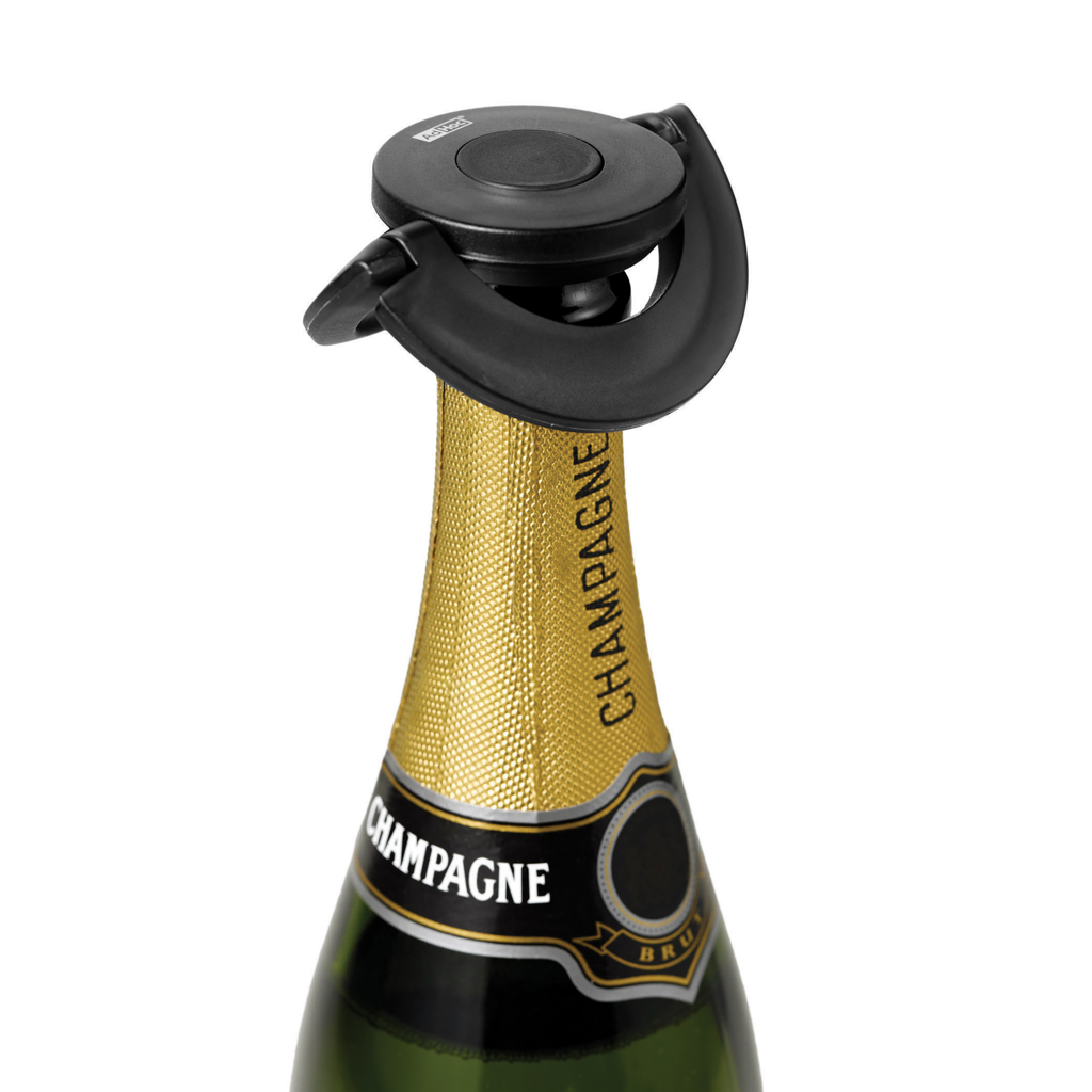 AdHoc Gusto Champagner-Verschluss – flacher Sektflaschenverschluss mit Logo