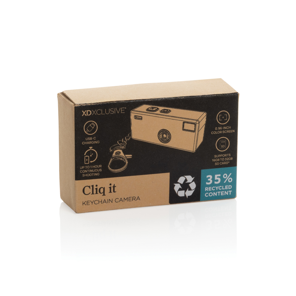 XD Xclusive Cliq It Kamera-Schlüsselanhänger mit Farbdisplay, bedruckbar mit Logo XD Xclusive Cliq It Kamera-Schlüsselanhänger mit Farbdisplay, bedruckbar mit Logo