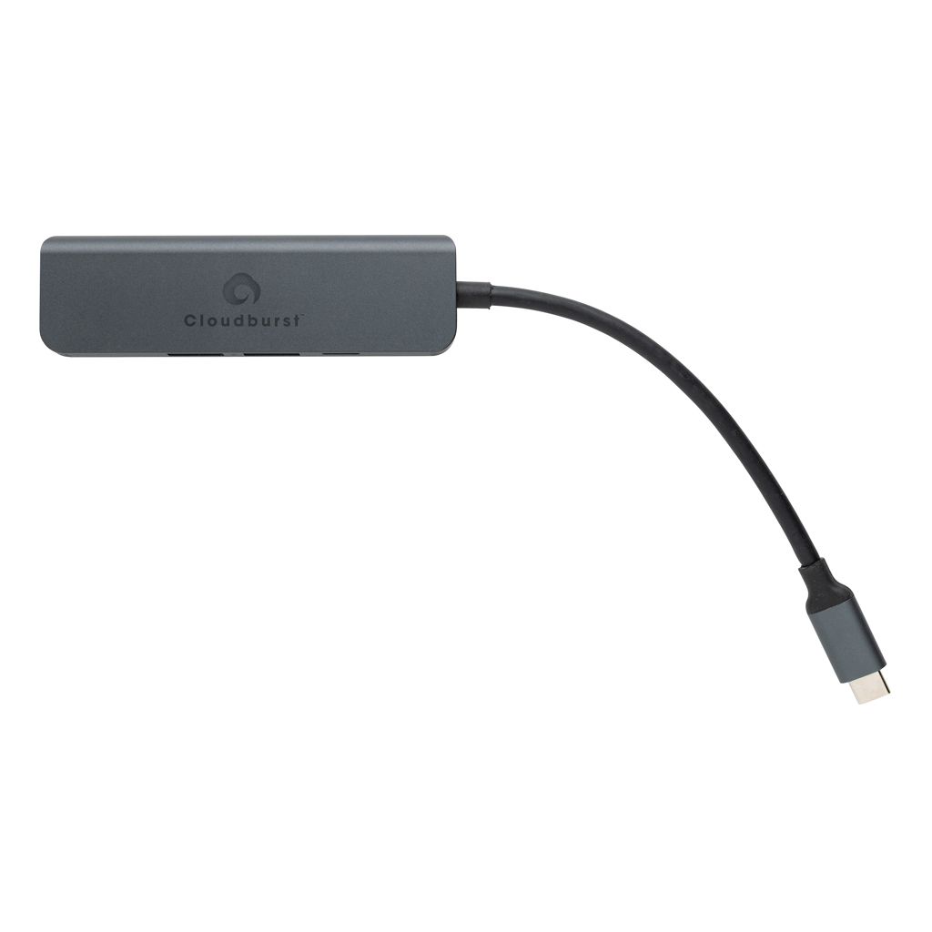 Terra Connect Hub aus recyceltem Aluminium – Innovatives Werbegeschenk mit Logo