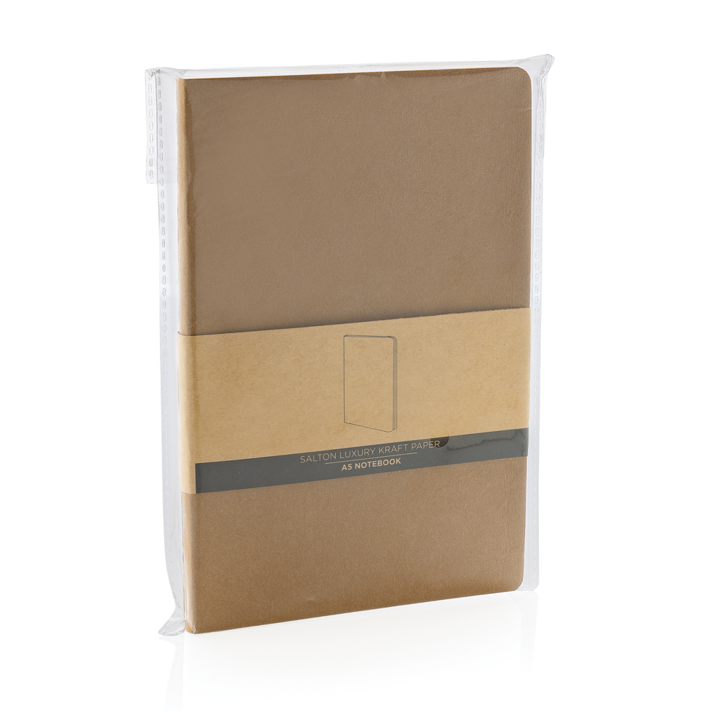 Salton A5 Notizbuch aus Kraftpapier mit 75 % Recyclinganteil (GRS) — bedruckbar Salton A5 Notizbuch aus Kraftpapier mit 75 % Recyclinganteil (GRS) — bedruckbar