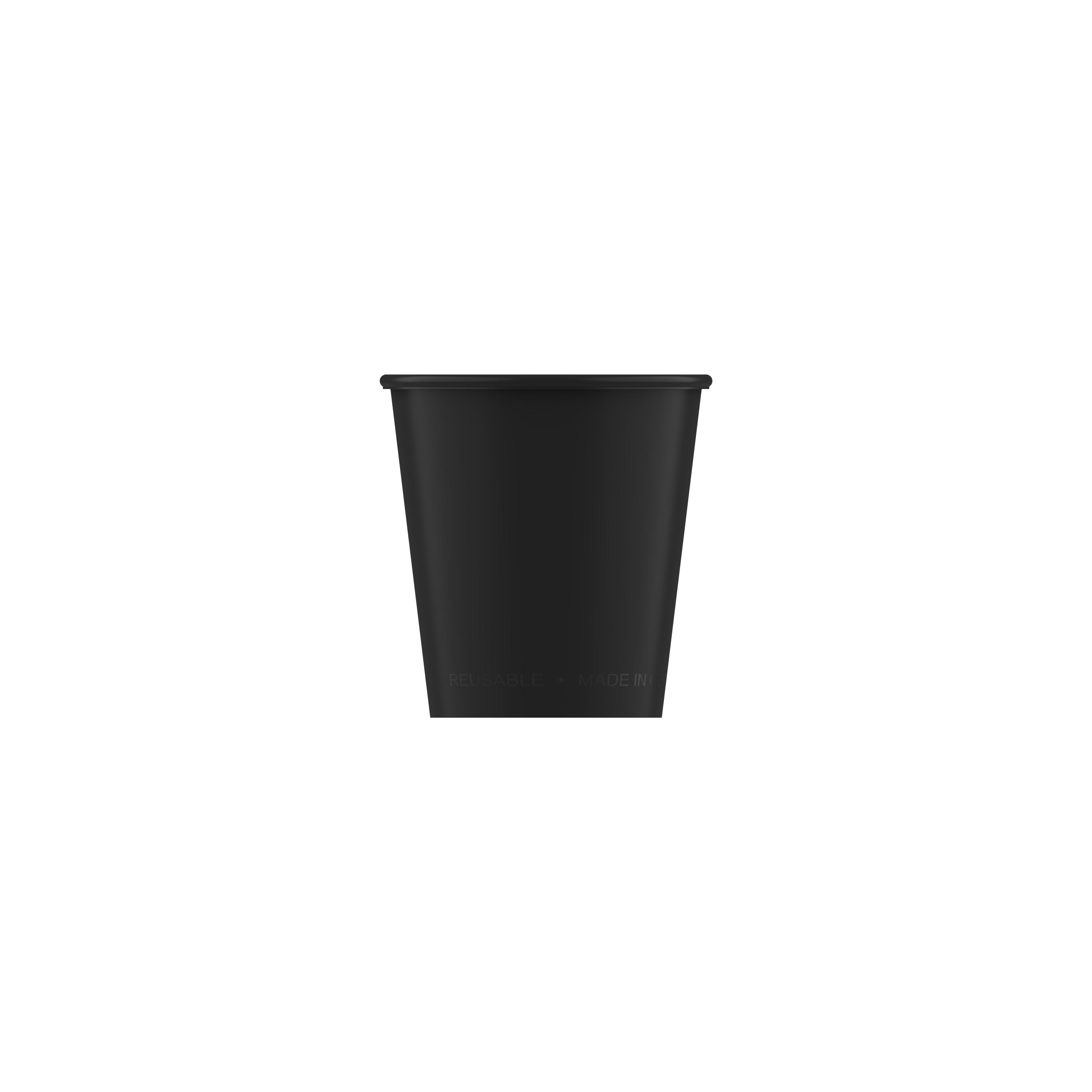 Becher "ToGo", 0,2 l – TopView_schwarz Becher "ToGo", 0,2 l