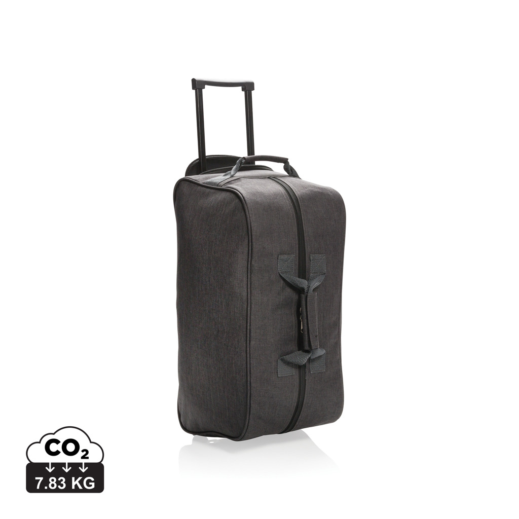 XD Collection Wochenend-Trolley aus 600D Polyester (P790) — bedruckbar mit Siebdruck, Digitaldruck und Stickerei