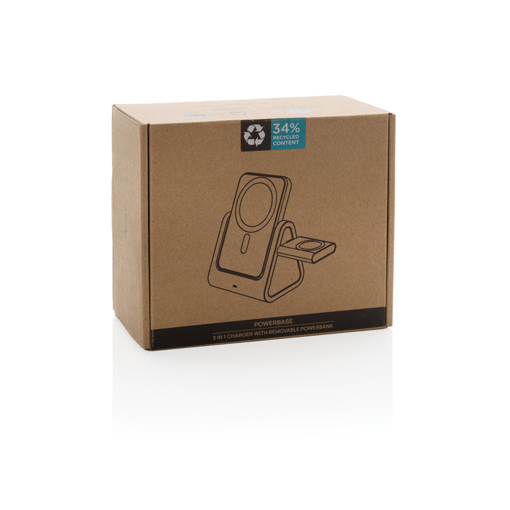 Powerbase Trio Charger aus RCS-Kunststoff – Perfektes Kundenbindungs-Gadget mit Logo Powerbase Trio Charger aus RCS-Kunststoff – Perfektes Kundenbindungs-Gadget mit Logo