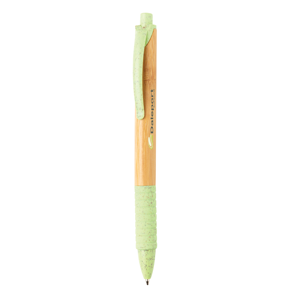 Bambus & Weizenstroh Stift mit Gravur oder Tampondruck