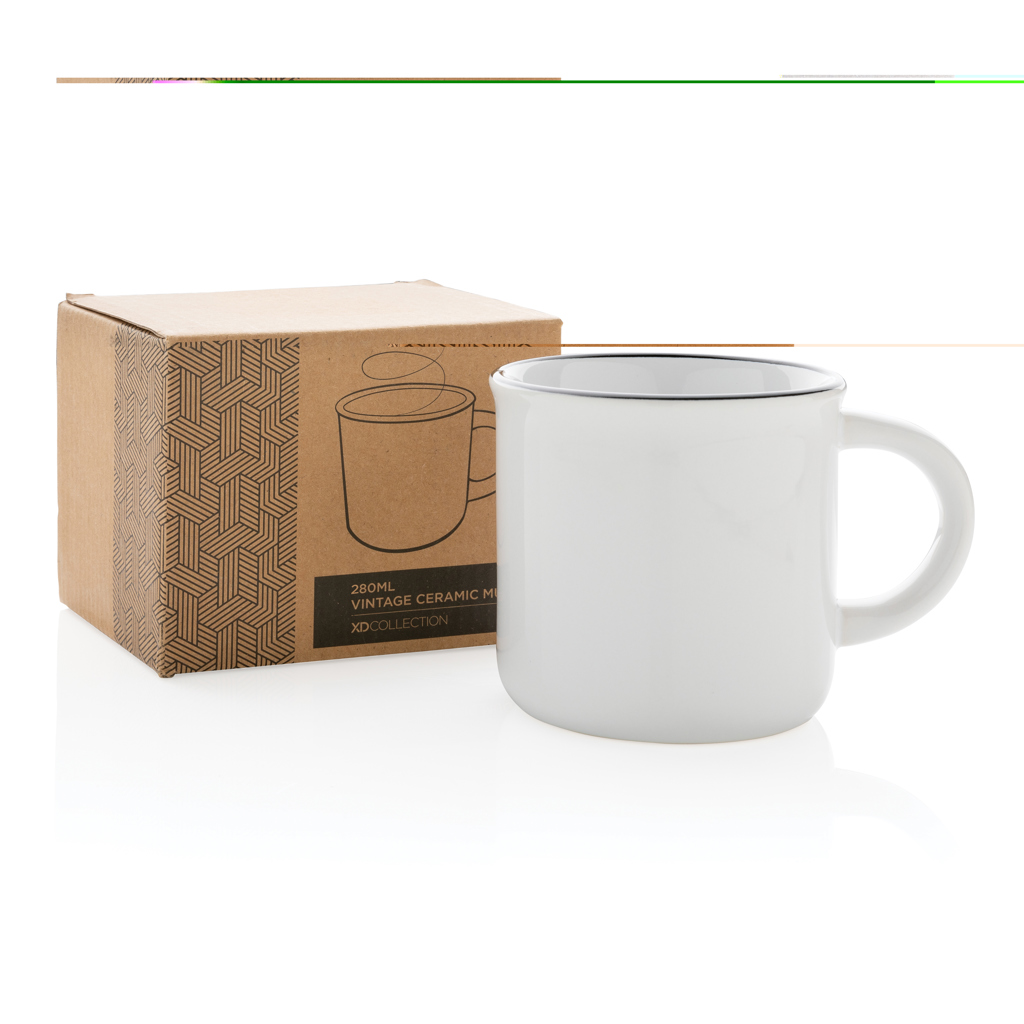 Langlebige Keramiktasse 280 ml, spülmaschinenfest – weiß