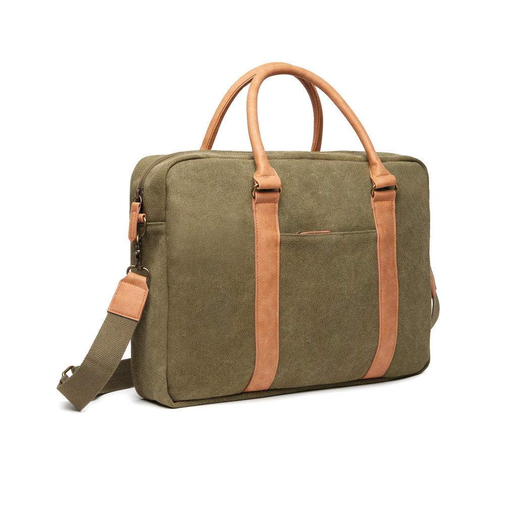 VINGA Bosler Laptoptasche 17 Zoll aus RCS-zertifiziertem recyceltem Canvas